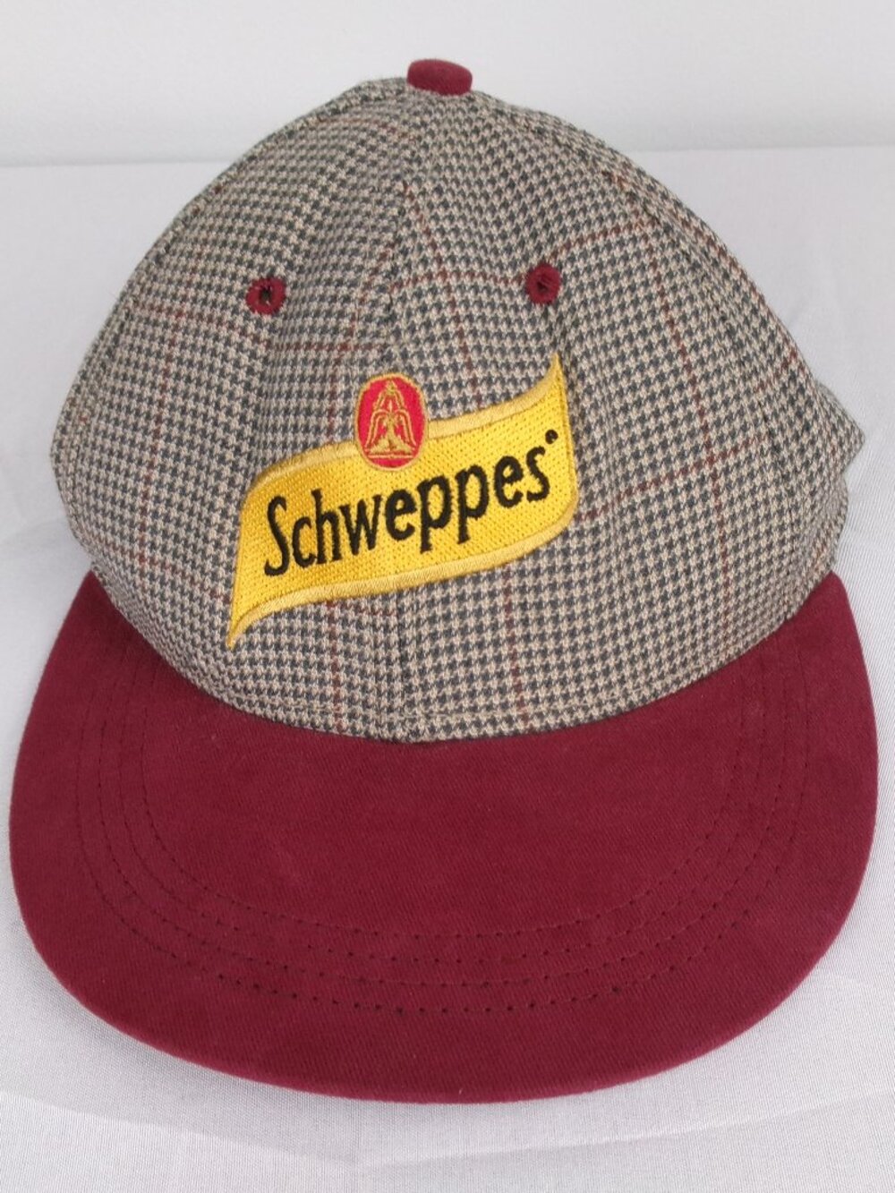 Vintage Schweppes Made In USA Snapback Hat Wool Brim